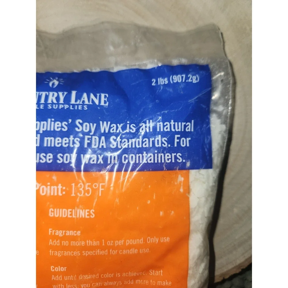 100% Natural Soy‎ Wax Flakes Candle Making Supply 2Lb Country Lane Candle Supply